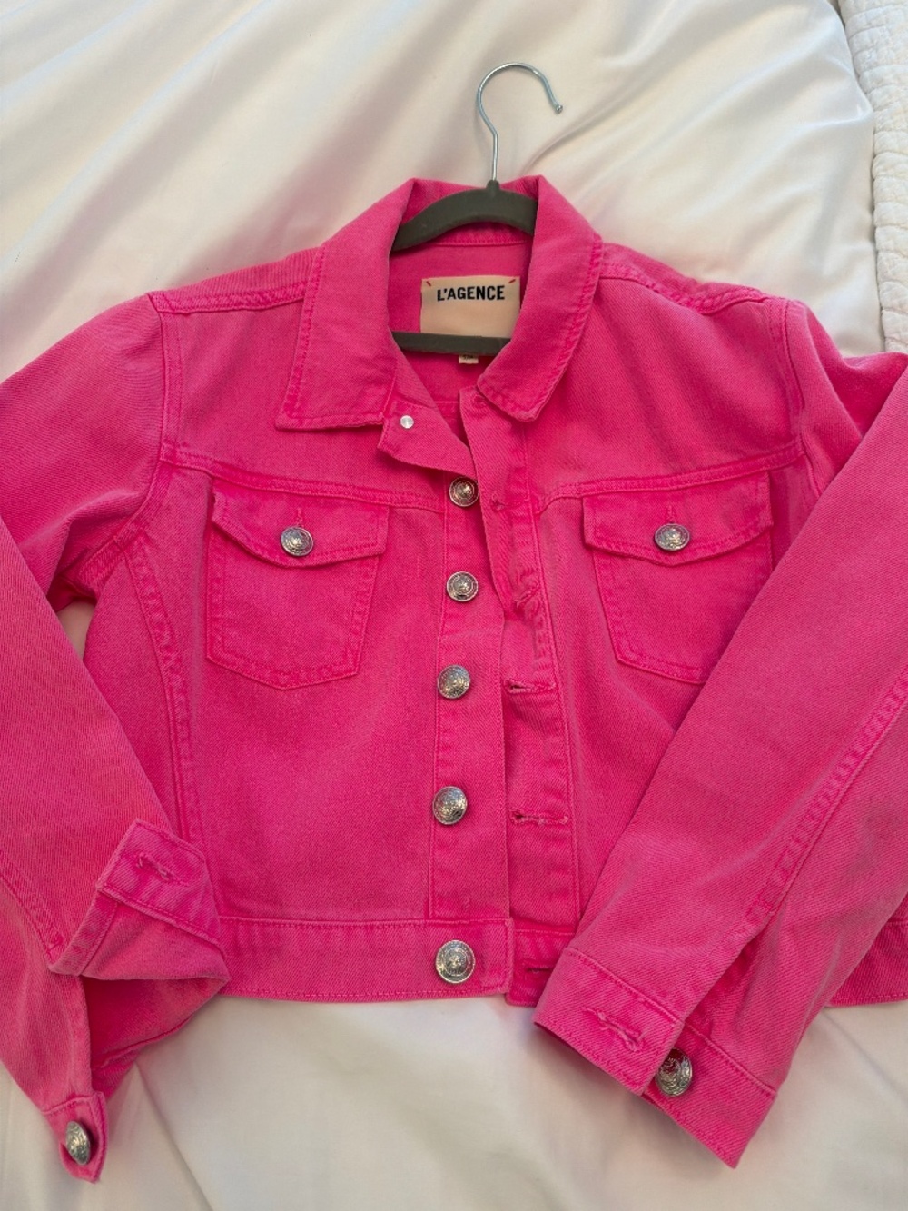 Bright pink Janelle Jean jacket